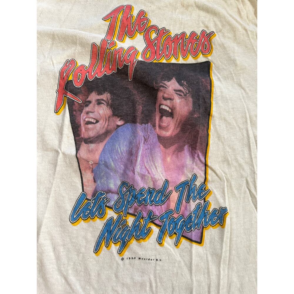 SUPER RARE VINTAGE 1983 ROLLING STONES LET'S SPEND THE NIGHT TOGETHER TEE UNISEX - Picture 5 of 9